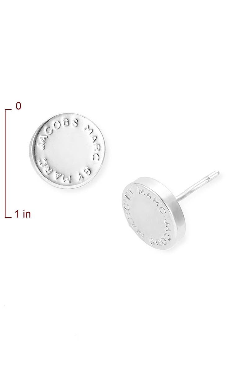 MARC BY MARC JACOBS Logo Disc Stud Earrings, Alternate, color,