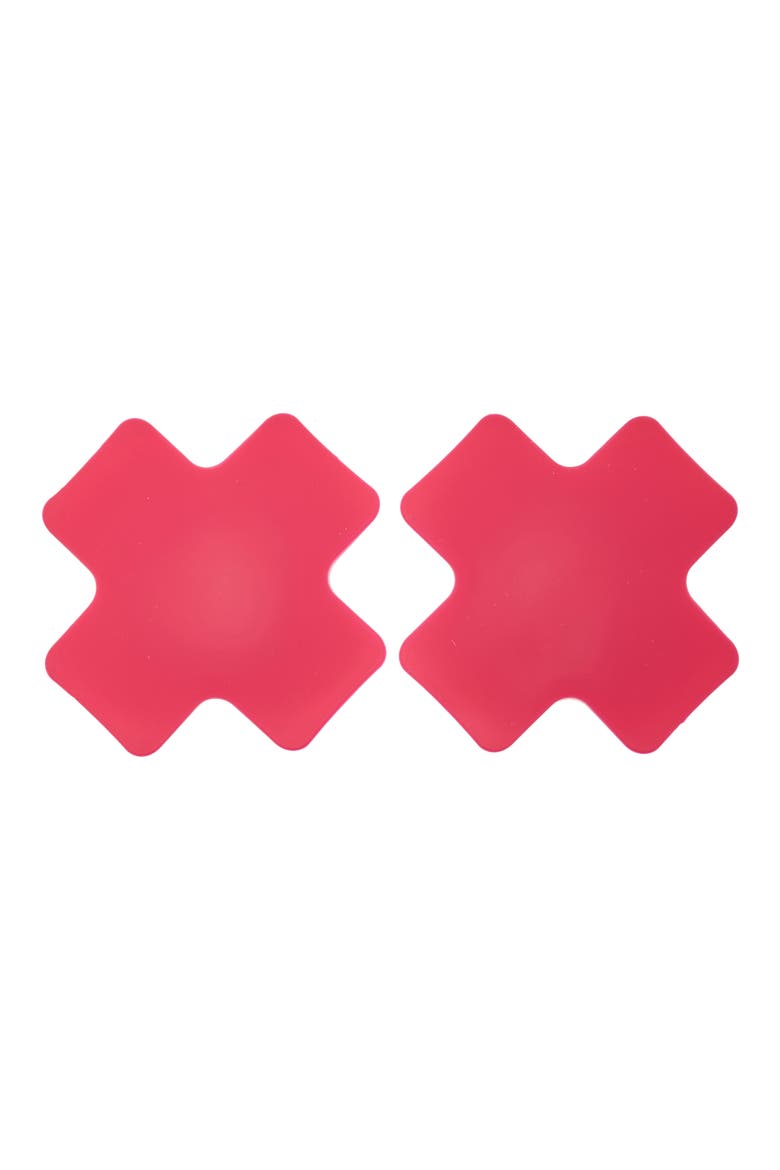X Reusable Nipple Covers, Main, color, RED