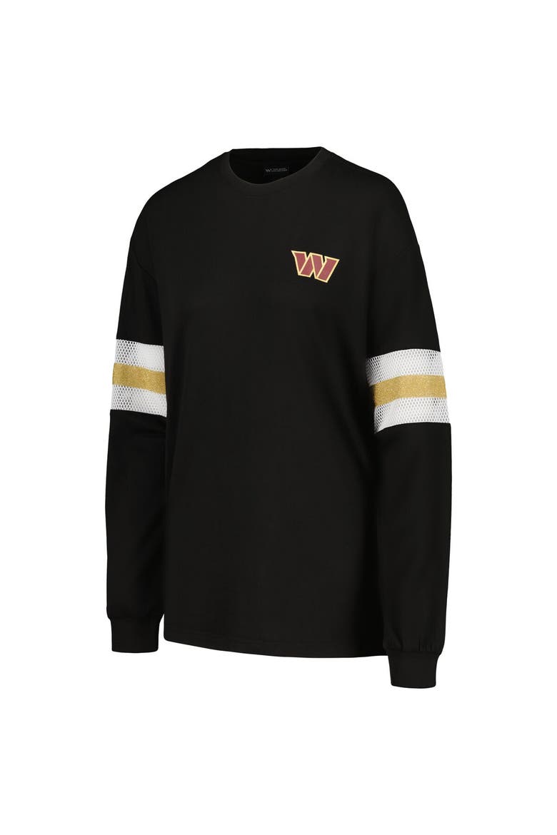 Women's The Wild Collective Black Washington Commanders Long Sleeve T-Shirt, Alternate, color, Black