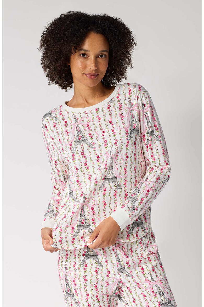 Stretch Organic Cotton Pajamas, Alternate, color, FLEUR DE LA TOUR