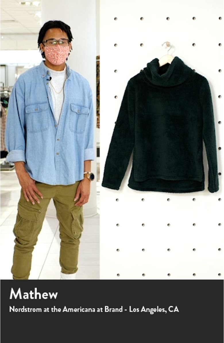 Furry Fleece Funnel Neck Pullover, sales video thumbnail