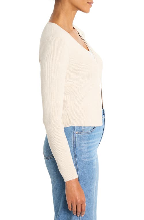 Nic + Zoe Nic+zoe Cool Nights Rib Cardigan In Canvas