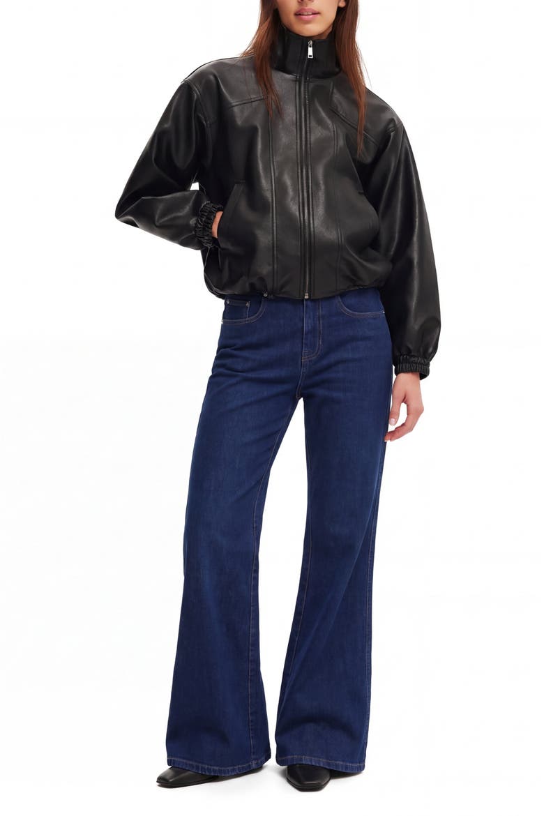 High Waist Baggy Jeans, Alternate, color, Blue Wash