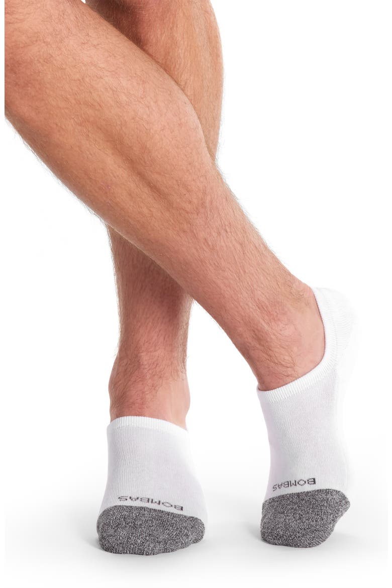 Solid Cushioned No-Show Socks, Alternate, color, WHITE