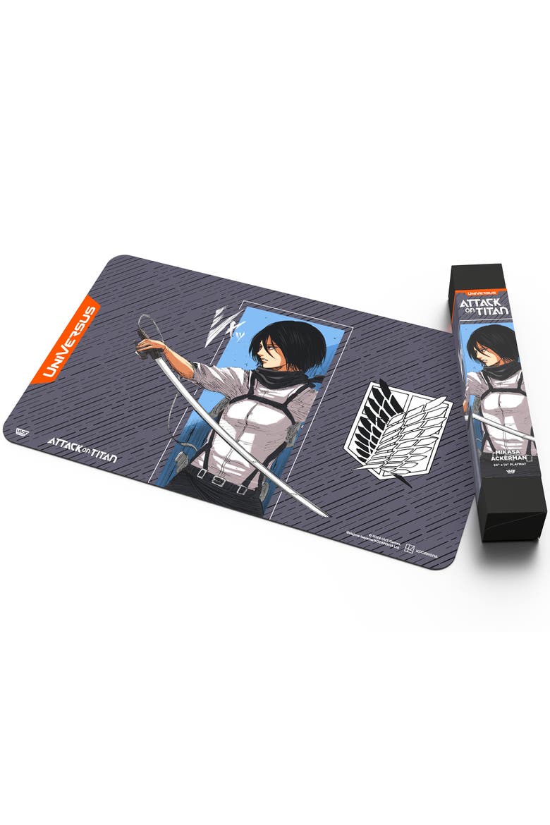 Attack On Titan Battle For Humanity Mikasa Ackerman Playmat, Alternate, color, Multicolored
