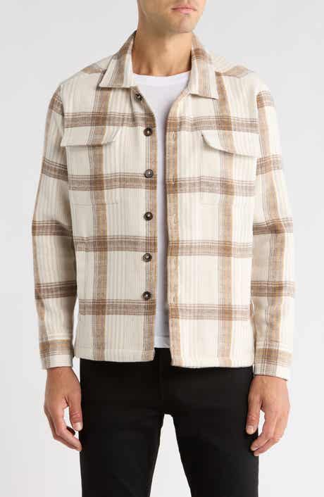 Robert Barakett Cold Plaid Button-Up Overshirt