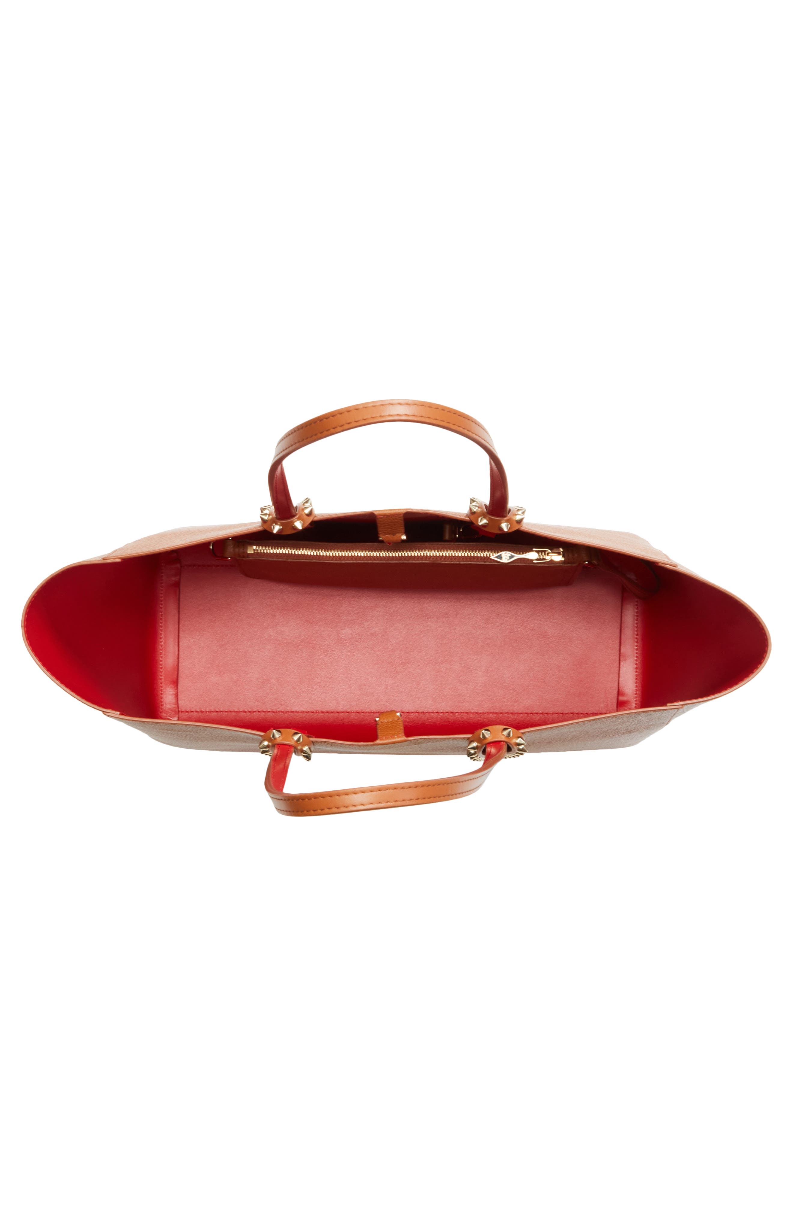 Christian Louboutin Small Cabata Soft Leather Tote, Alternate, color, Cm6t Cuoio/Gold