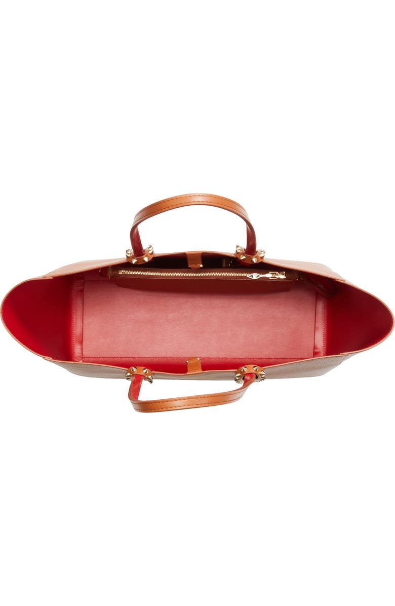 Christian Louboutin Small Cabata Soft Leather Tote, Alternate, color, Cm6t Cuoio/Gold