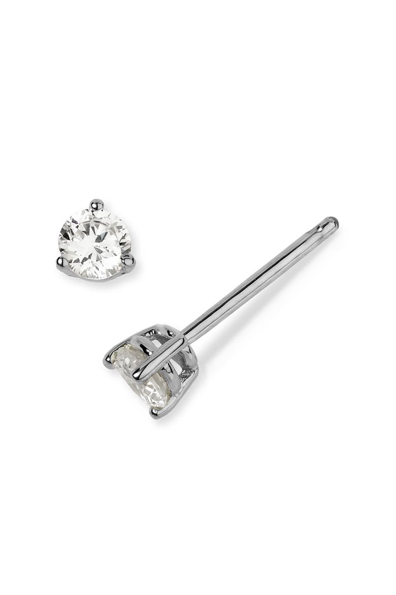 Cubic Zirconia Stud Earrings - 0.50ct., Alternate, color, PLATINUM