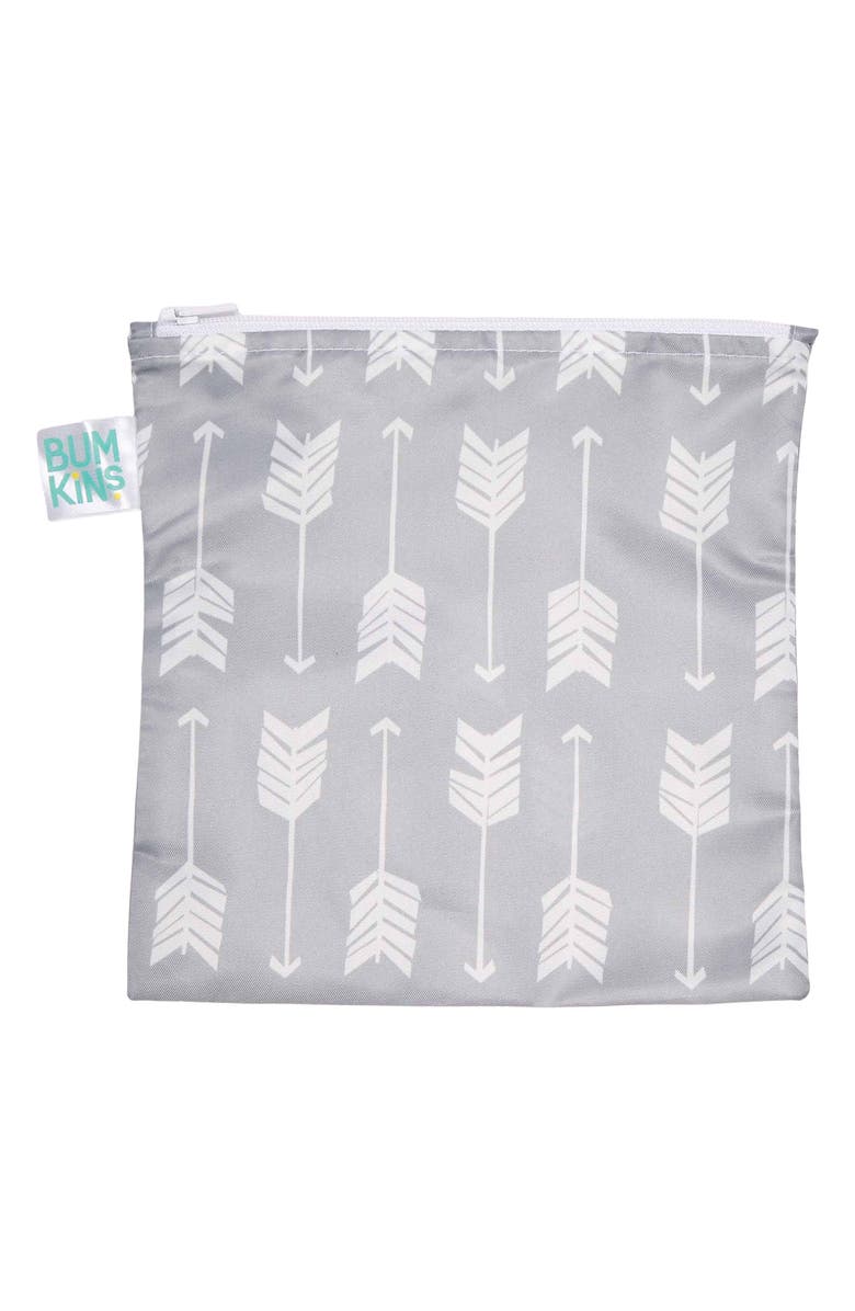 Bumkins Arrow Print Large Reusable Snack Bag, Main, color, 