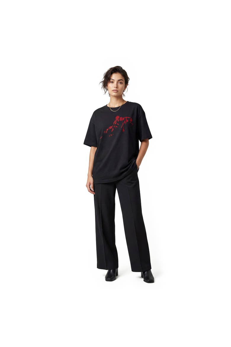 Women's Marvel Spider-Man Vintage Red Wraith Shadow Pose  Graphic T-Shirt, Alternate, color, Black