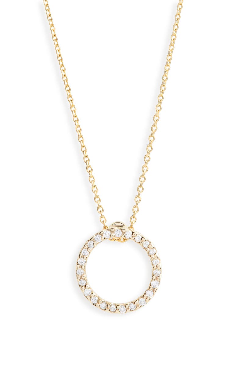 Roberto Coin XS Diamond Pendant Necklace, Main, color, Yellow Gold