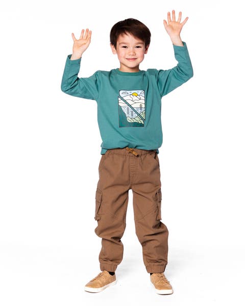Long Sleeve Cotton Jersey Tee Shirt (Toddler & Little Kid)