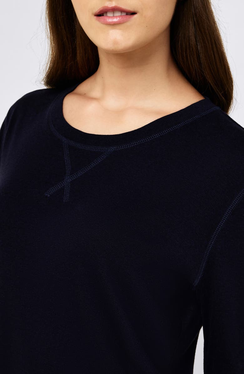 Papinelle Pia Cotton Blend Pajamas, Alternate, color, Navy