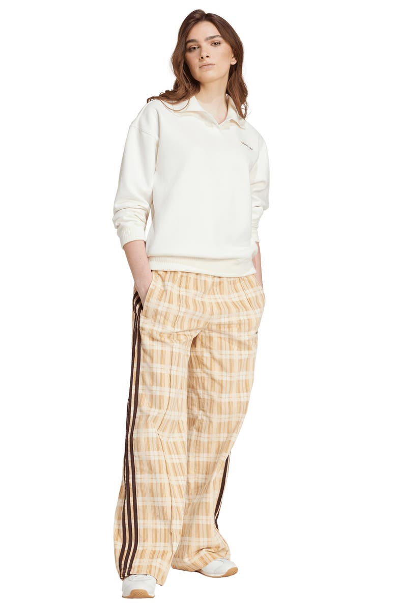 adidas Originals Oversize Faux Suede Sweatshirt, Alternate, color, Off White