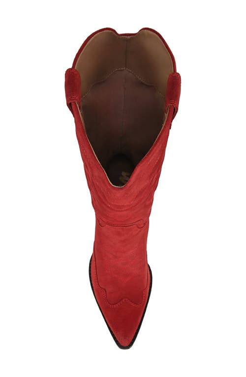 Shop Sam Edelman James Pointed Toe Western Boot In Red Scarlet