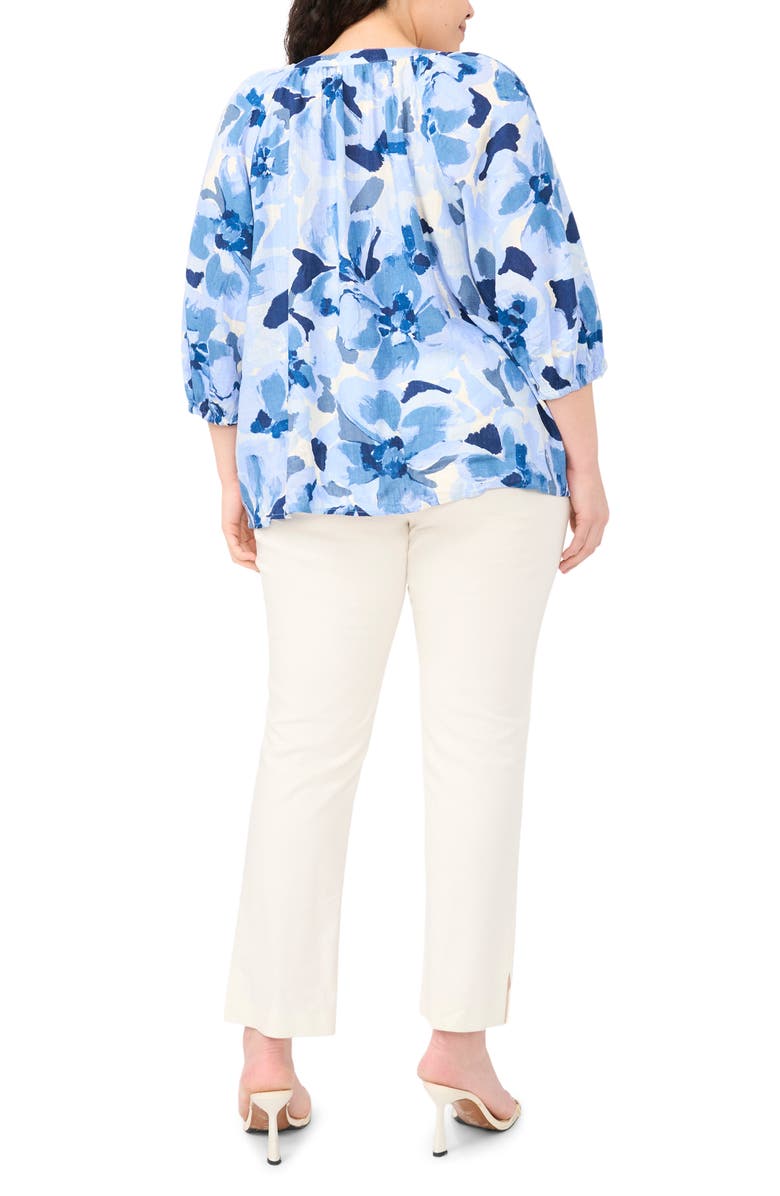 Halogen<sup>®</sup> Floral Raglan Balloon Sleeve Top, Alternate, color, 