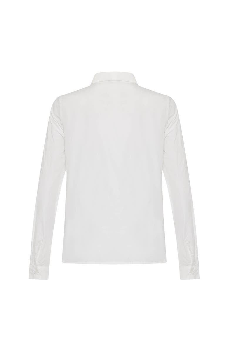 THEO The Label Theia Crushed Taffeta Shirt, Alternate, color, Coconut Milk