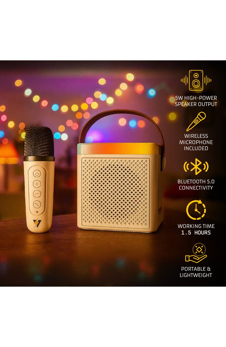 PURSONIC Portable Karaoke Set, Alternate, color, White