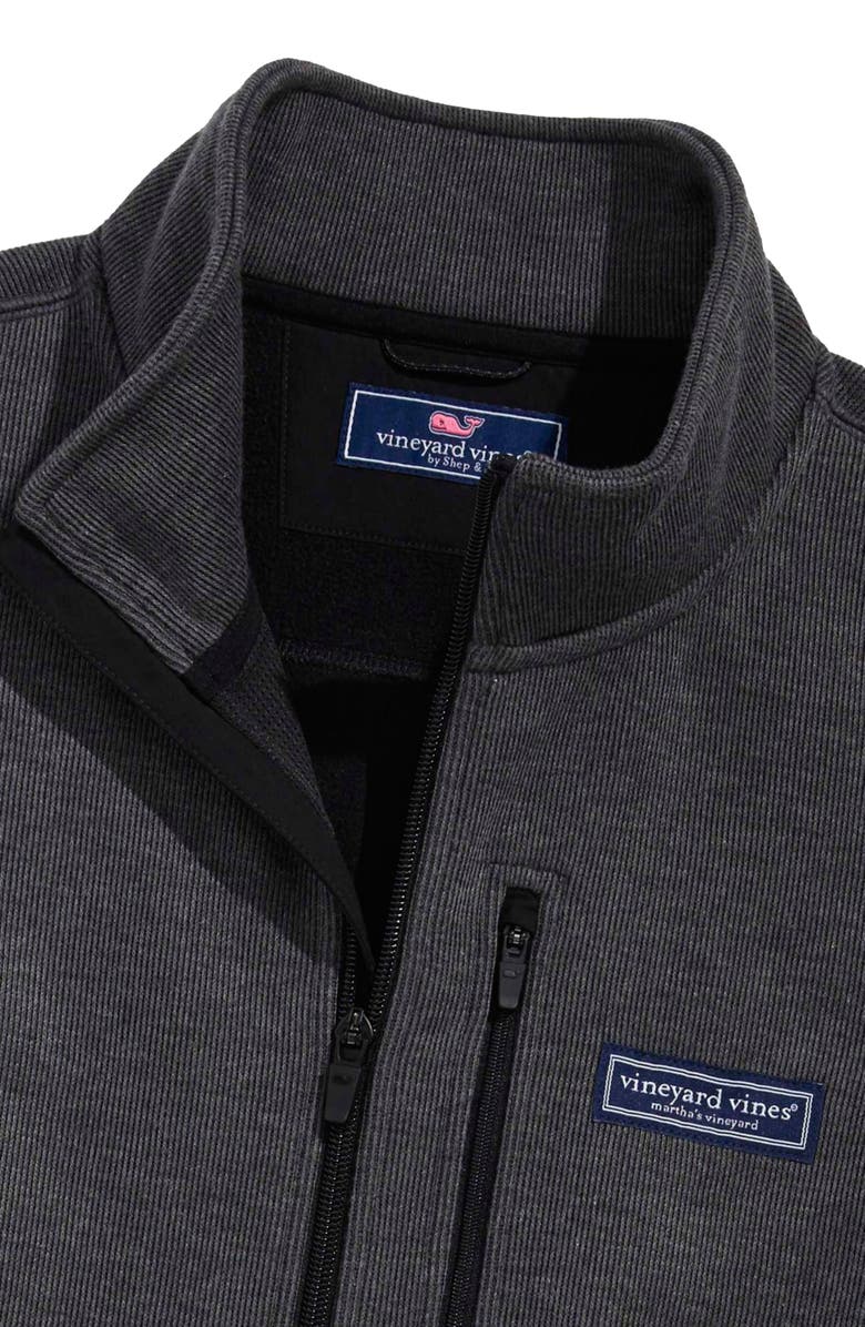 vineyard vines Mountain Sweater Fleece Zip-Up Vest, Alternate, color, Ultimate Gray