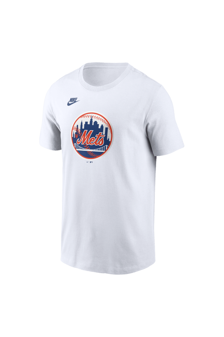 Men's Nike White New York Mets Cooperstown Collection Logo T-Shirt, Alternate, color, White