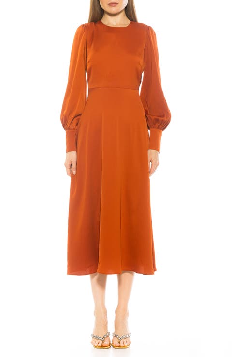 Sophie Long Sleeve Fit & Flare Maxi Dress