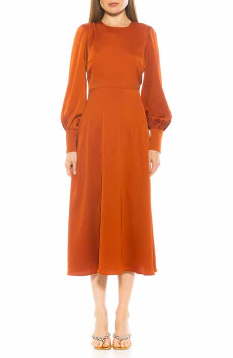 Alexia Admor Sophie Long Sleeve Fit & Flare Maxi Dress