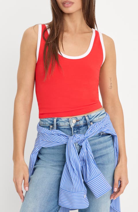 Stretch Cotton Crop Ringer Tank