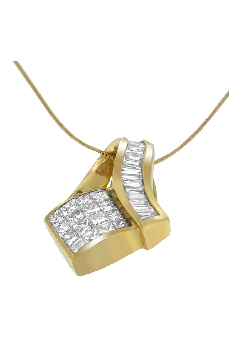 Haus of Brilliance 14k Yellow Gold 2.0 Cttw Diamond Art Deco Inspired Pendant Necklace, Alternate, color, Yellow