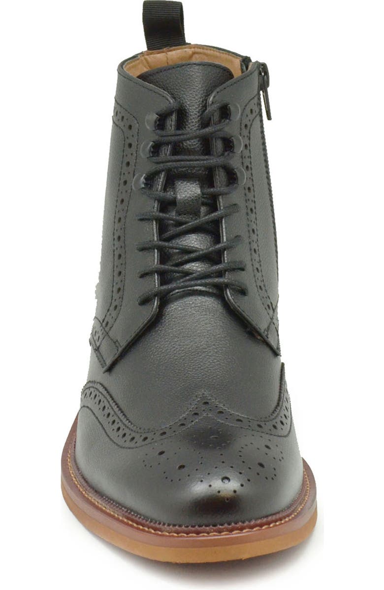 La Milano Dominic Brogue Combat Boot, Alternate, color, Black