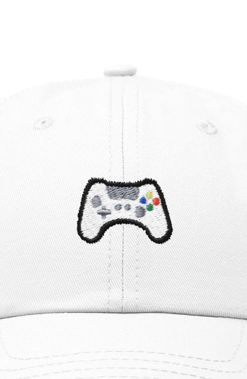 Dalix Game Controller Embroidered Hat In White