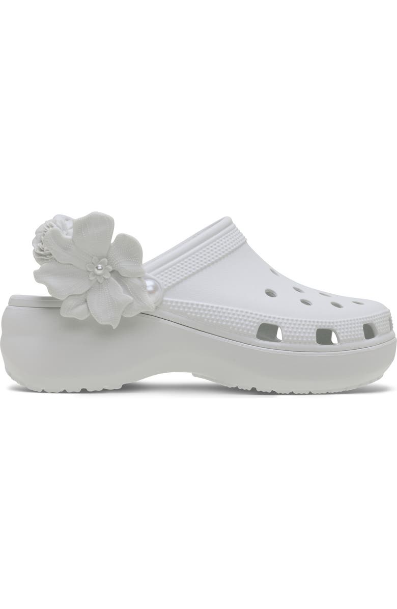 CROCS Classic Platform Bouquet Clog, Alternate, color, Moonlight