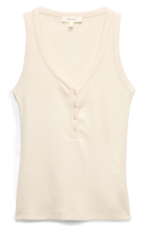 Henley Sleeveless Top