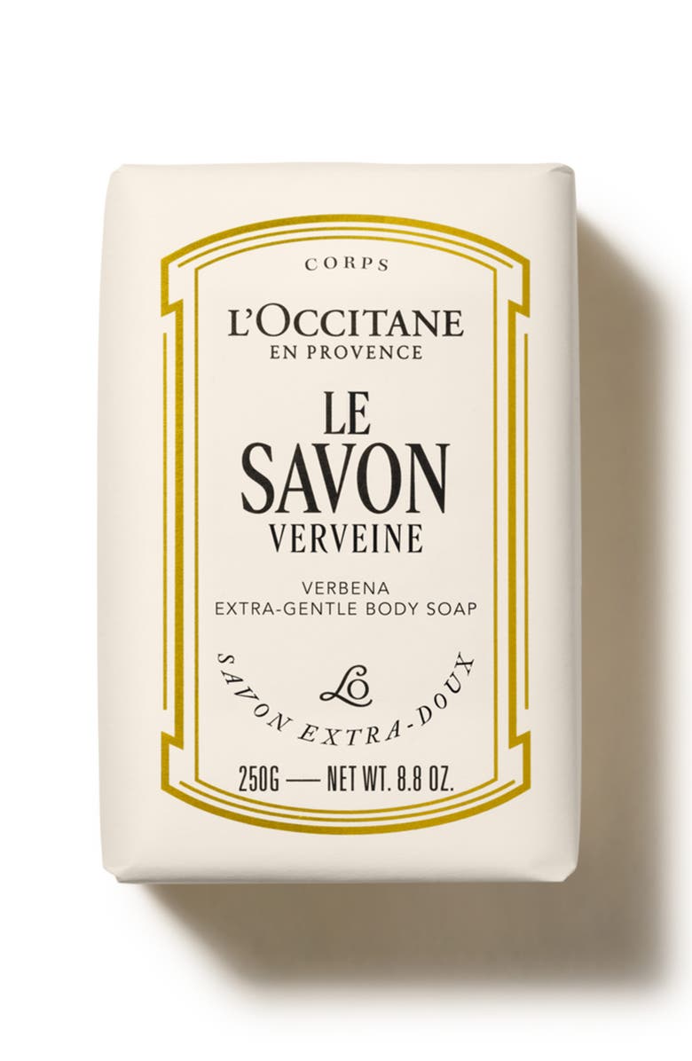 L'Occitane Le Savon Shea Verbena Extra-Gentle Body Soap, Main, color, 