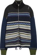 Marni Mixed Stripe Zip Cardigan