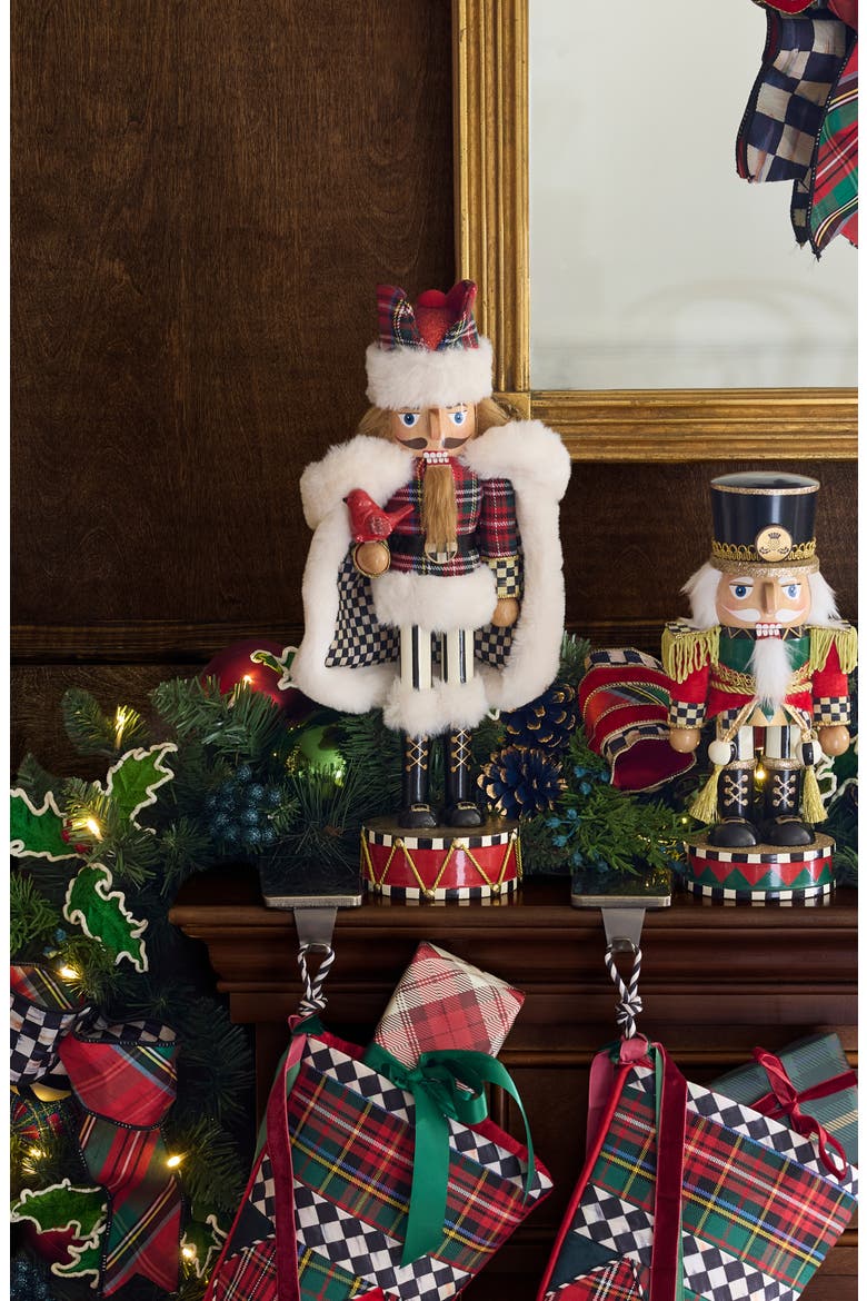 Tartan Cardinal Nutcracker, Alternate, color, RED