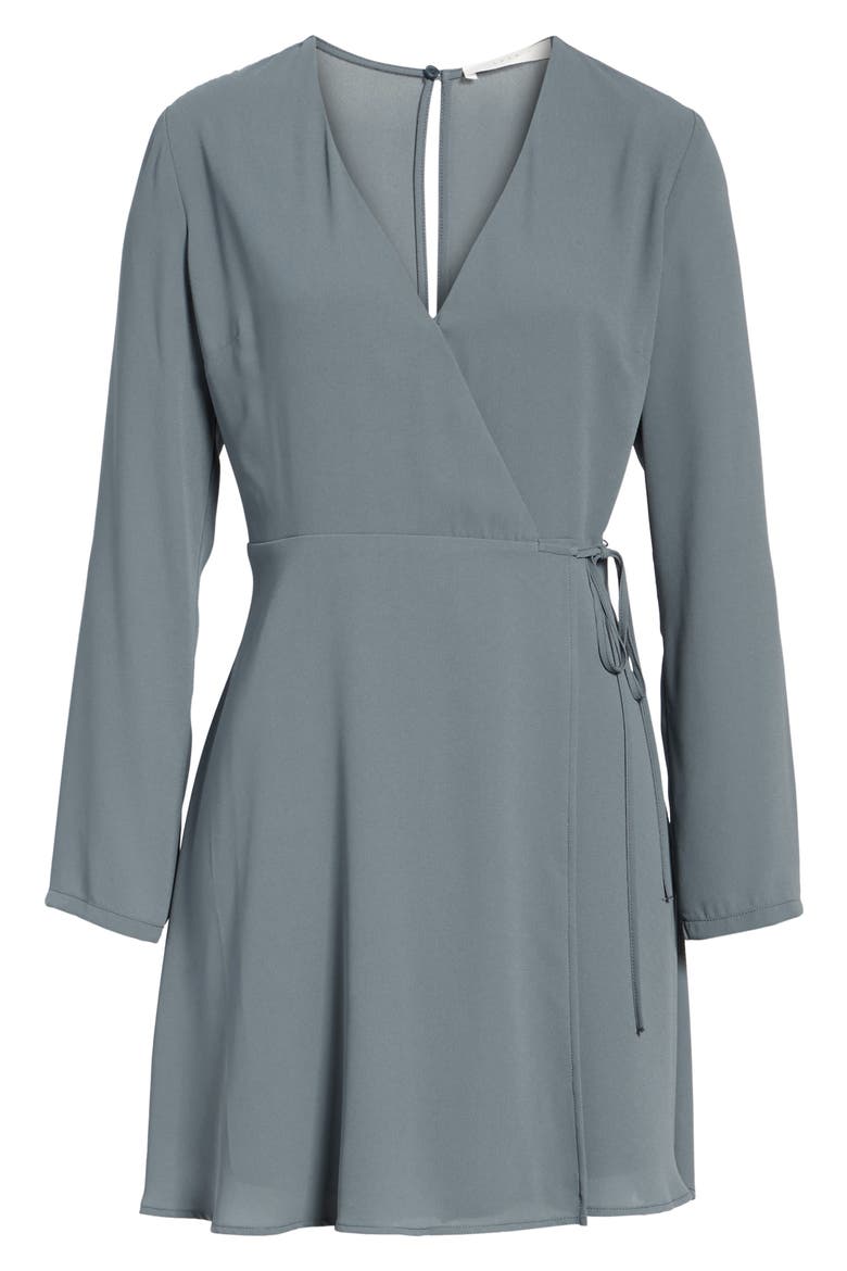 Elly Wrap Dress, Alternate, color, STORMY WEATHER