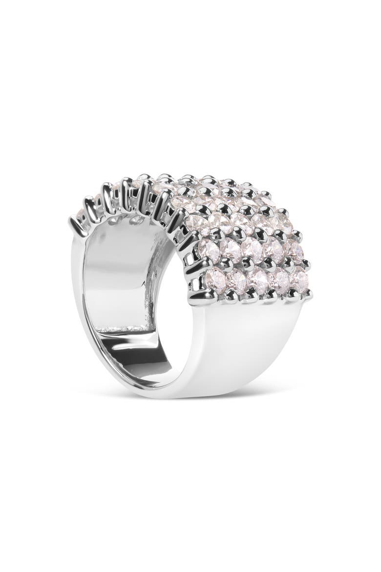 14k White Gold 4.0 Cttw Diamond 5 Row Ring Band, Alternate, color, White