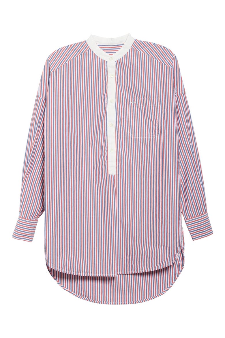 Multistripe Shirttail Tunic, Alternate, color, RED/ BLUE/ WHITE