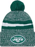 New Era Men's New Era Green New York Jets 2023 Sideline Cuffed Knit Hat With Pom