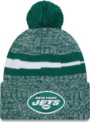 New Era Men's New Era Green New York Jets 2023 Sideline Cuffed Knit Hat With Pom