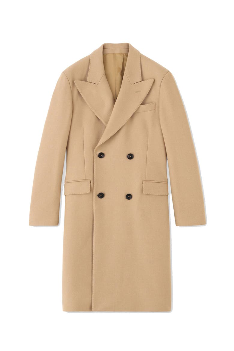 Ernesto Double-Breasted Wool Coat, Main, color, Camel