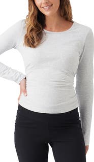 Ripe Maternity Organic Cotton Ruched Matenity Top