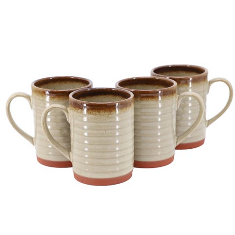Terra Bella 4 Piece 18.5 Ounce Terracotta Mug Set