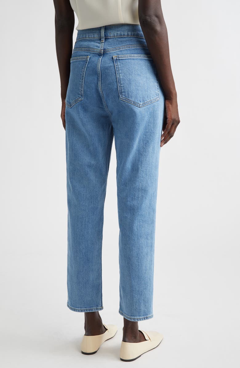 ST. JOHN Isabel High Waist Ankle Straight Leg Jeans, Alternate, color, Light Denim Wash