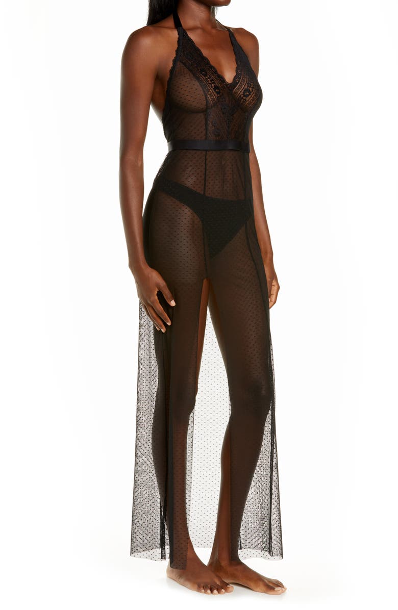 Hanky Panky Monique Lhuillier x Hanky Panky Rendezvous Tulle & Lace Slip, Alternate, color, 