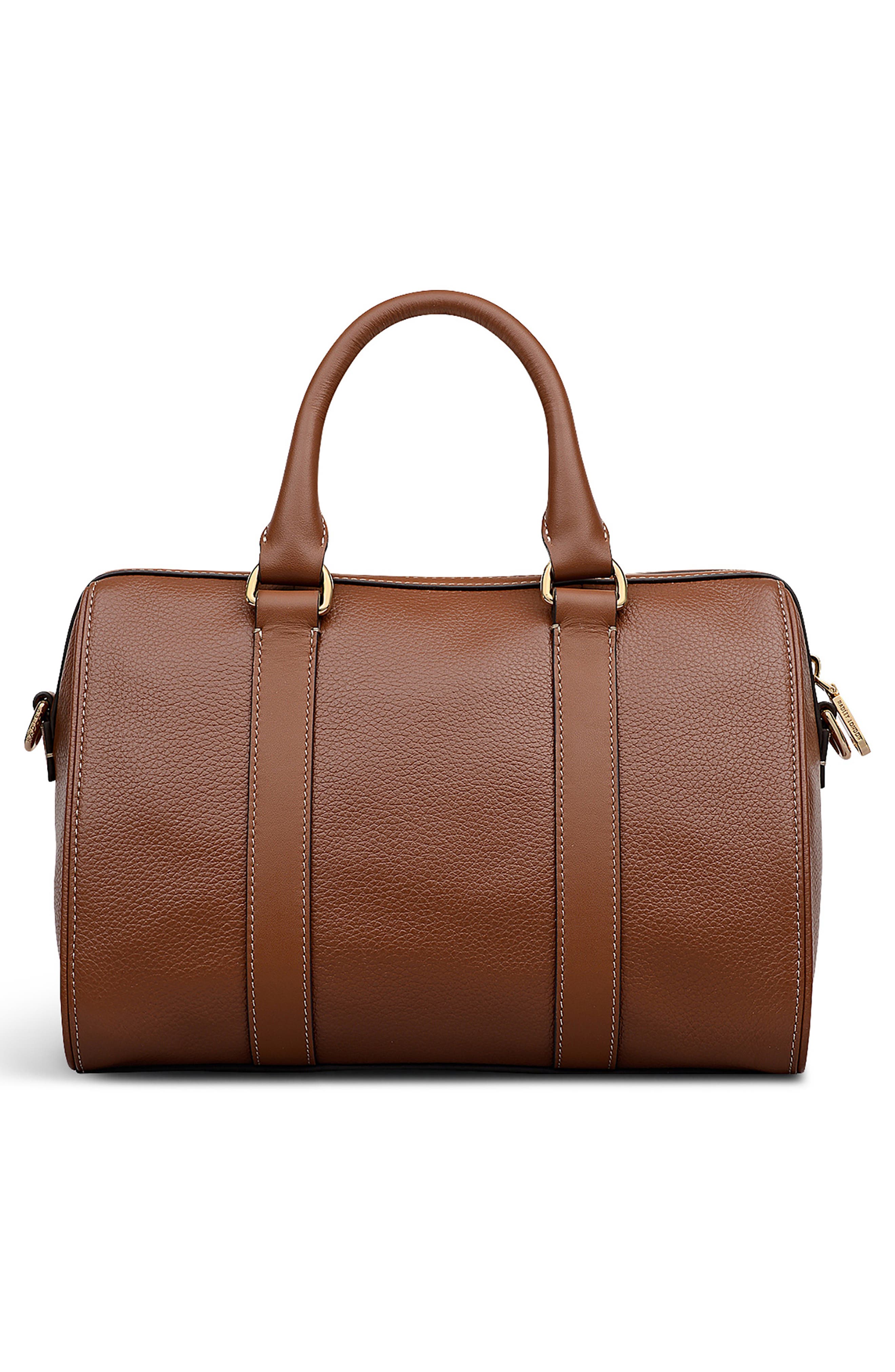 Radley Noble Alley Medium Ziptop Satchel Bag, Alternate, color, Cognac