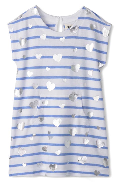 Kids' Heart Stripes Terry Dress (Toddler & Little Kid)