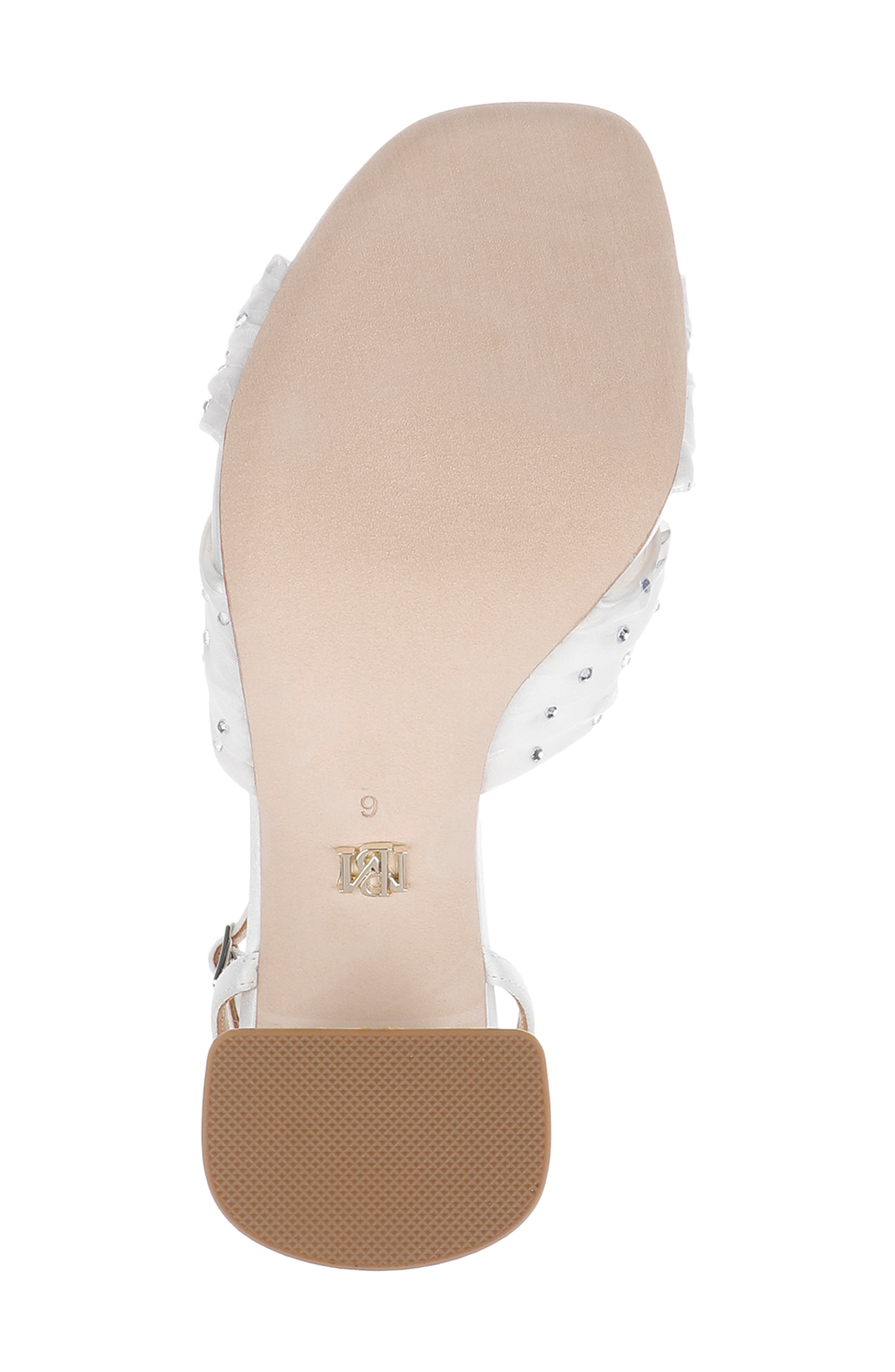 Badgley Mischka Collection Wila Ankle Strap Sandal, Alternate, color, White Satin