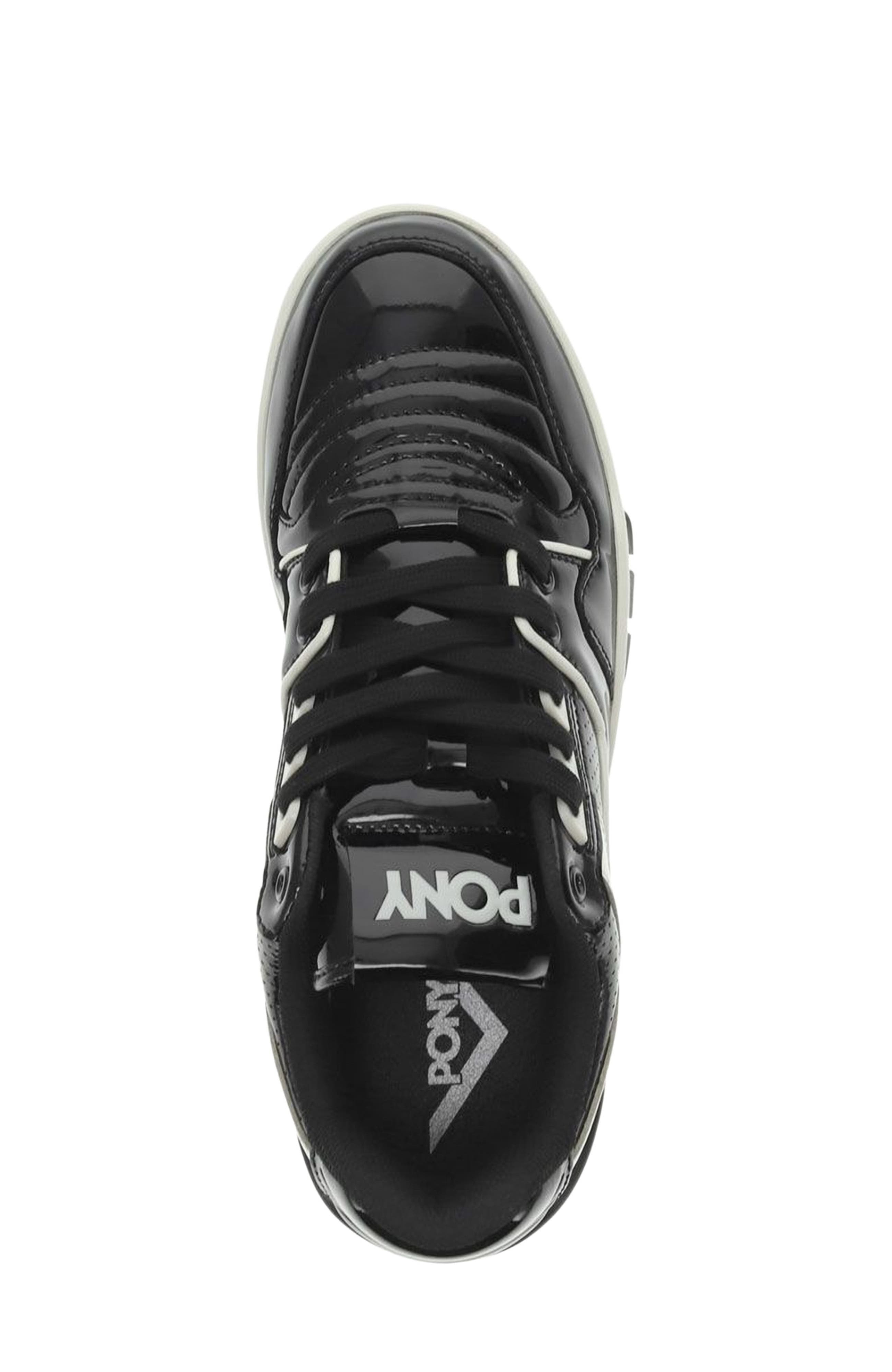 PONY M100 Low Patent Sneakers, Alternate, color, Black/Off White